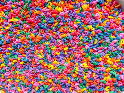2 Cups of Rainbow Pasta Sensory Bin Filler for Sensory Table - Elbow Noodles