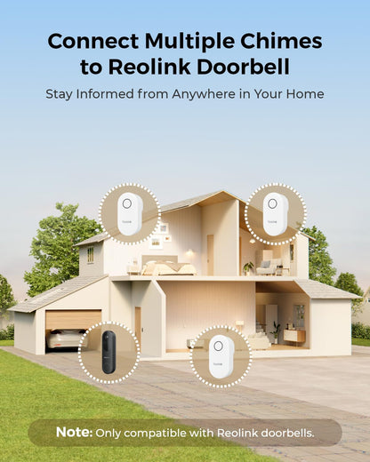REOLINK Chime Plus, Compatible with Reolink Video Doorbell PoE/WiFi V2 and
