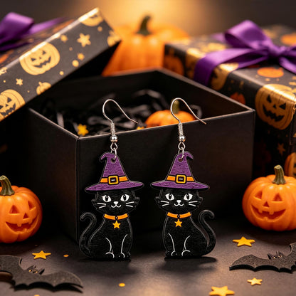 Hocus Pocus Earrings for Women Spooky Witch Halloween Pumpkin Earrings Halloween Accessories Witch Jewelry