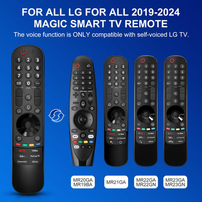 Magic Remote for LG-TV-Remote, Replacement for LG Smart TV Remote Control, AN-MR20GA Compatible Universal Remote Control with Voice, Pointer and Netflix/Prime Video Hotkeys