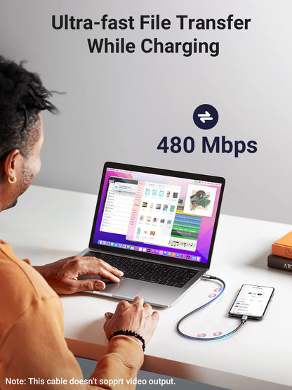UGREEN 100W USB C to USB C Cable, Fast Charging, 2-Pack, 3.3ft, Black