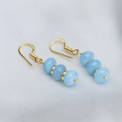 Gempires Beaded Gemstone Dangle Earrings for Women, Boho Gold Birthstone
