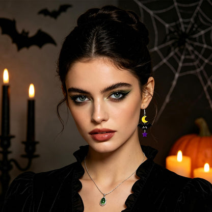 Hocus Pocus Earrings for Women Spooky Witch Halloween Pumpkin Earrings Halloween Accessories Witch Jewelry