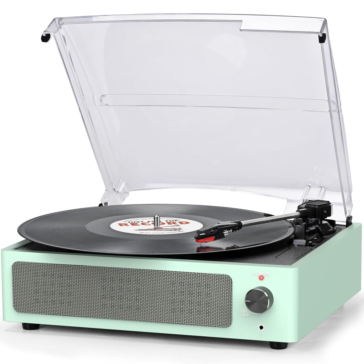 Seasonlife® Record Player for Vinyl Turntable with Speakers,Pale Purple