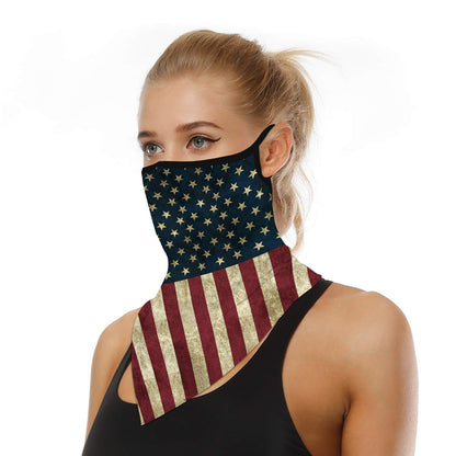 YAYOUREL Neck Gaiter Face Mask Bandanas for Men Women UV Face Scarf Cover Ear Loop Hole Facemask for Fishing Running Cycling