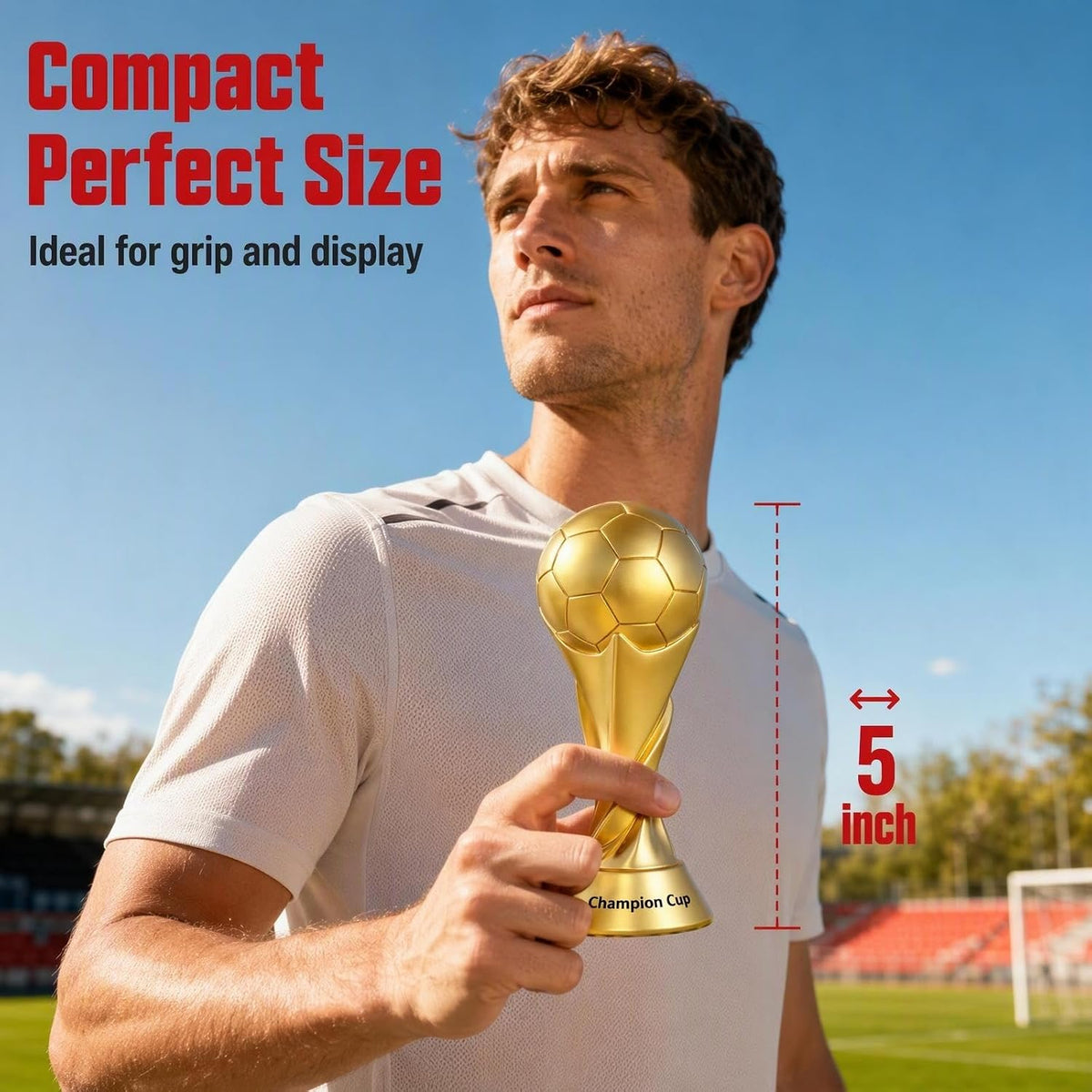 5 inch Tall World Soccer Trophy Cup Award Champion Trophy