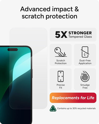 ZAGG Glass Elite Screen Protector for iPhone 17 Pro/ 18 Pro