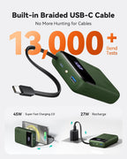 INIU Portable Charger, Smaller 45W Fast Charging Power Bank, 10000mAh Black