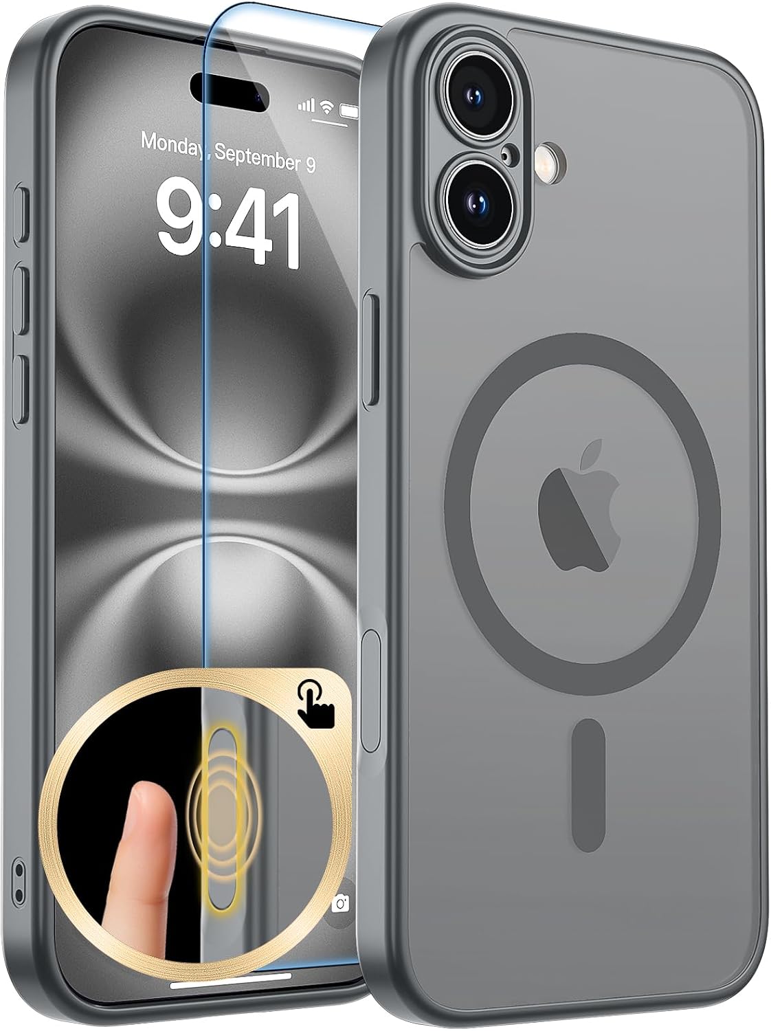 zapica Magnetic for iPhone Air Case, Dark Blue