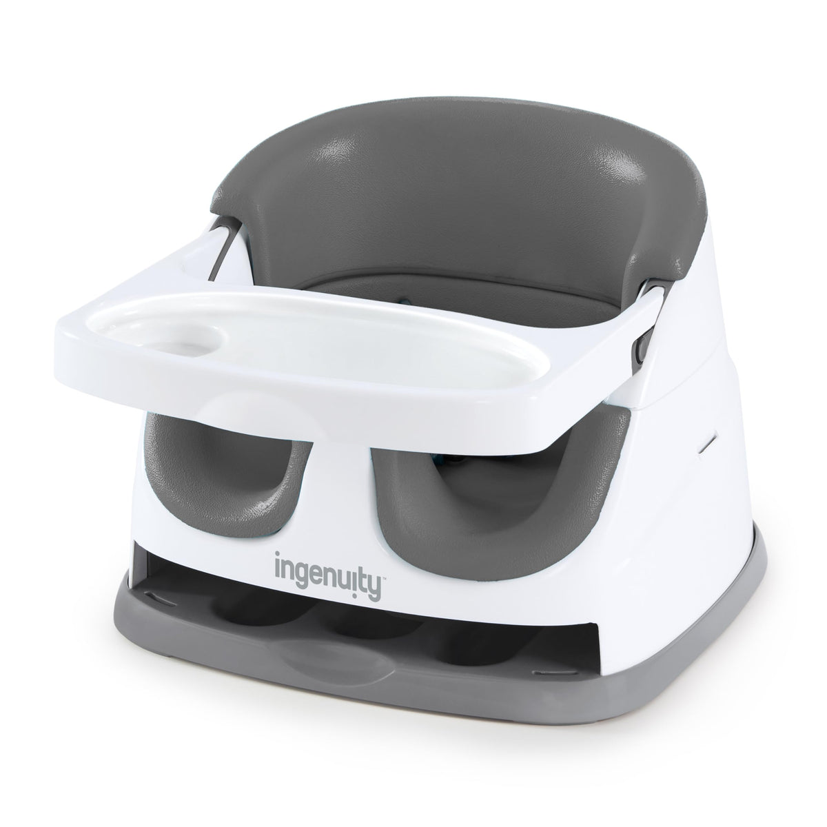 Ingenuity Baby Base 2-in-1 Booster Seat with Tray, Feeding & Floor Seat