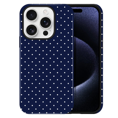 Polka Dot Pattern Phone Case for iPhone 17 6.3", White