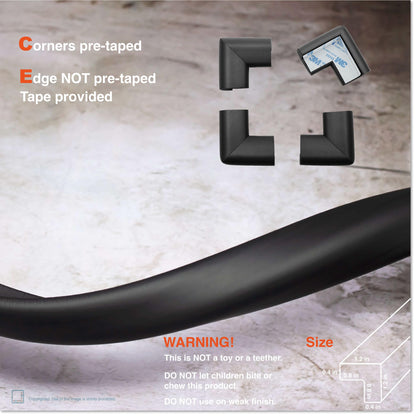 Roving Cove Baby Proof Corner Edge Protector, Small 15ft Edge 4 Corners