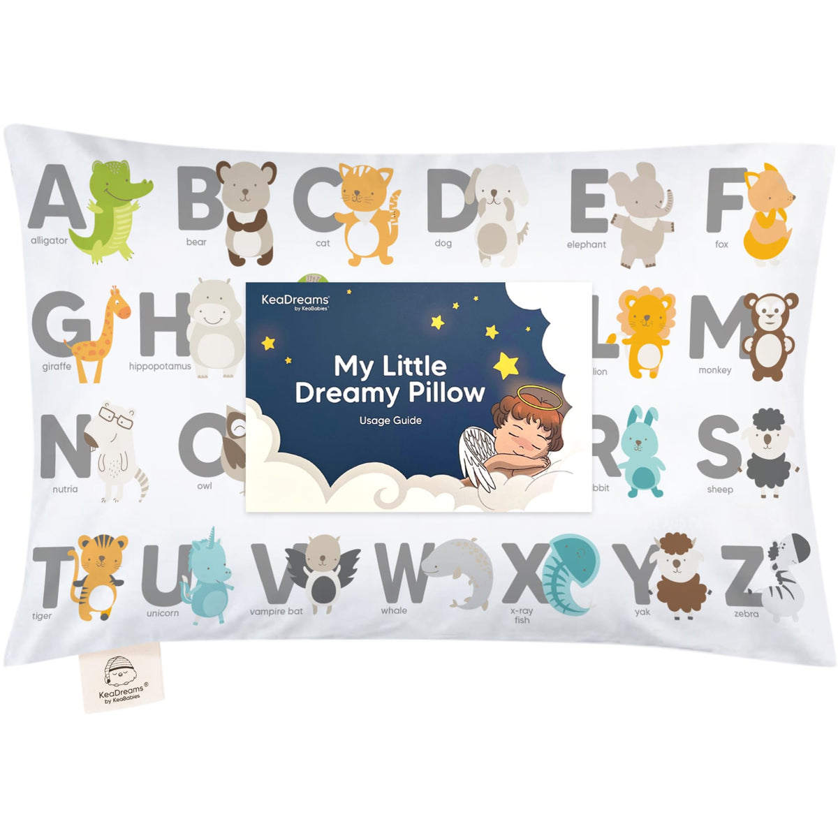 Toddler Pillow with Pillowcase 13x18 My Little Dreamy Pillow(Jolly Rainbow)
