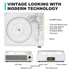 Seasonlife® Record Player for Vinyl Turntable with Speakers,Pale Purple
