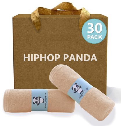 HIPHOP PANDA Soft Baby Washcloths, 2-Layer, 30 Pack Newborn Gift Set