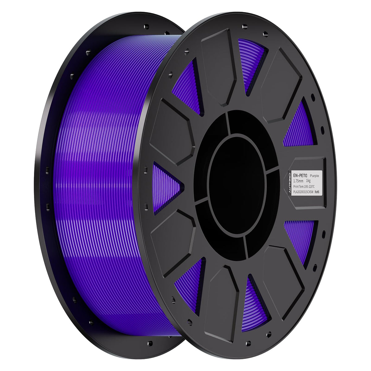 Creality PETG Filament 1.75mm 4KG, Black+White+Blue+Red, Total 4-Pack