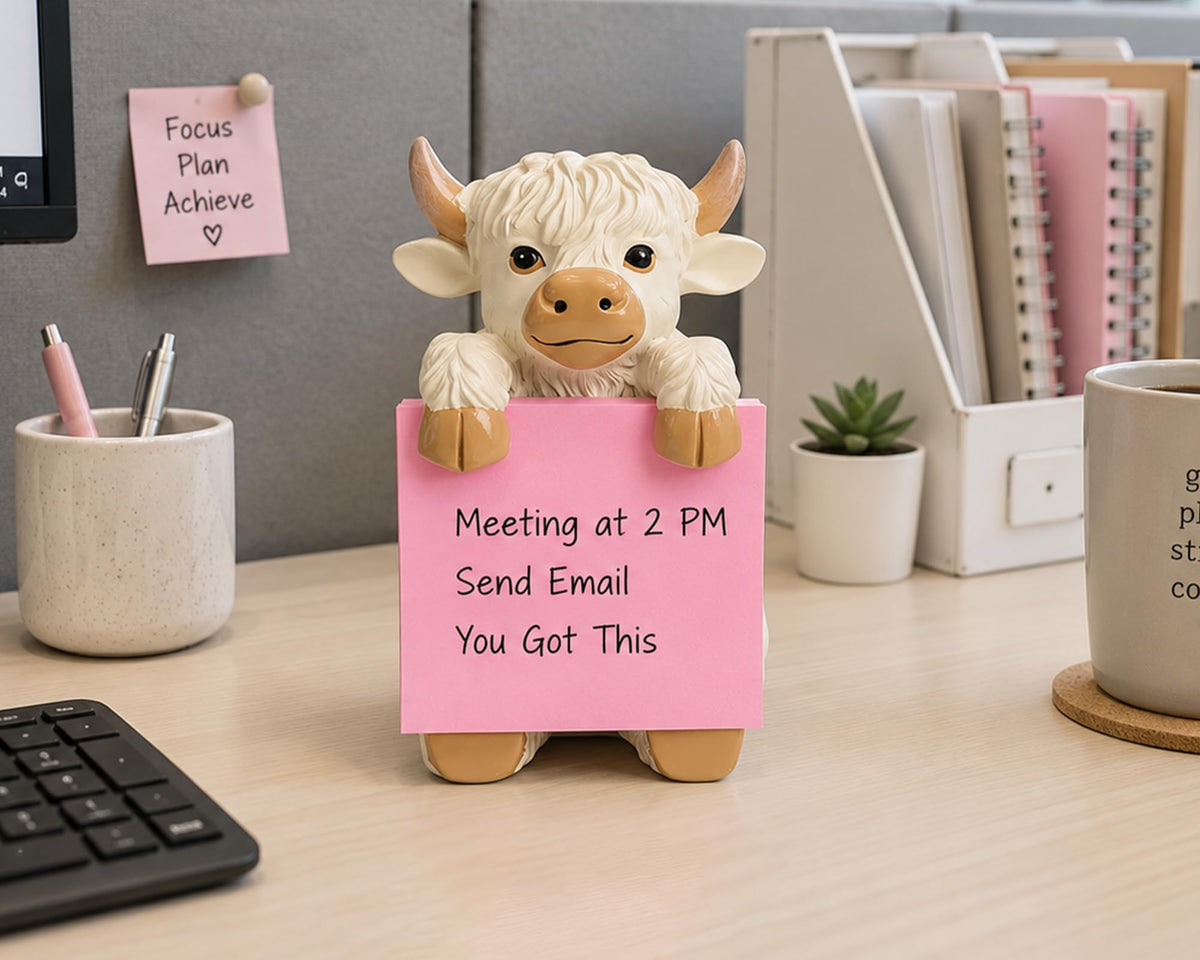 Dog Pop-Up Sticky Note Dispenser for 3x3 in Notes, Black & White