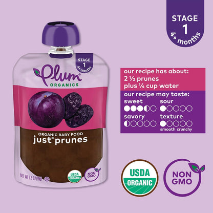 Plum Organics Stage 1 Organic Baby Food Pouch - Just Mangos, 12 Pack