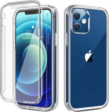 Diaclara Designed for iPhone 15 Plus Case 6.7 Inch, Full-Body Clear Bumper Cases w/Built-in Screen Protector, 360 Protective Rugged Case + Glass Camera Lens Protector,Mint Green