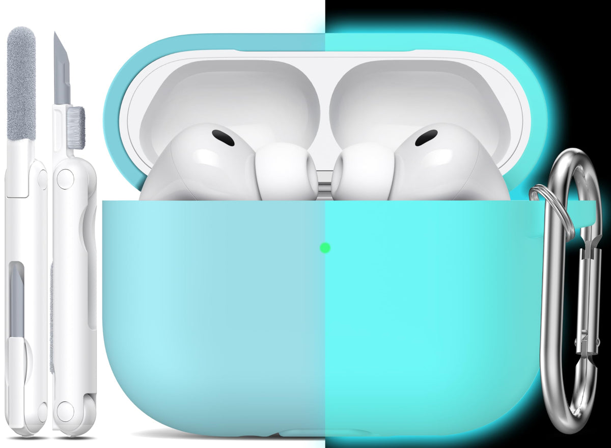 R-fun for AirPods 2nd/1st Case Silicone Cover, Banana Violet