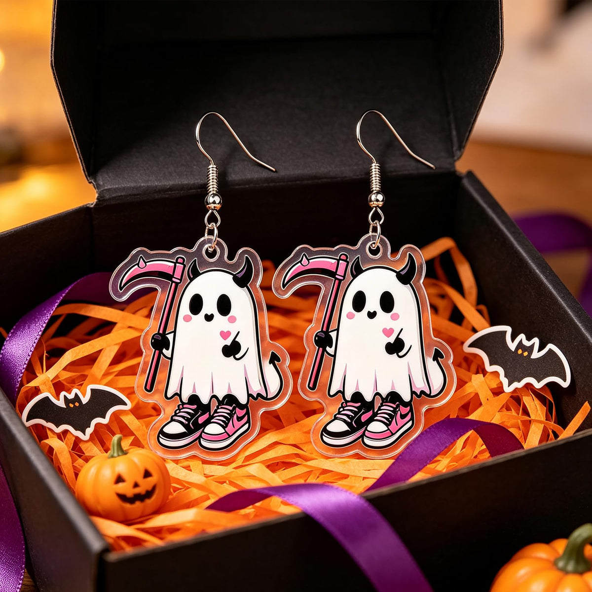 Hocus Pocus Earrings for Women Spooky Witch Halloween Pumpkin Earrings Halloween Accessories Witch Jewelry