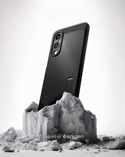 Spigen for Galaxy S26 Case, Tough Armor MagFit [Kickstand] [Compatible with MagSafe] [Military-Grade Protection] - Black