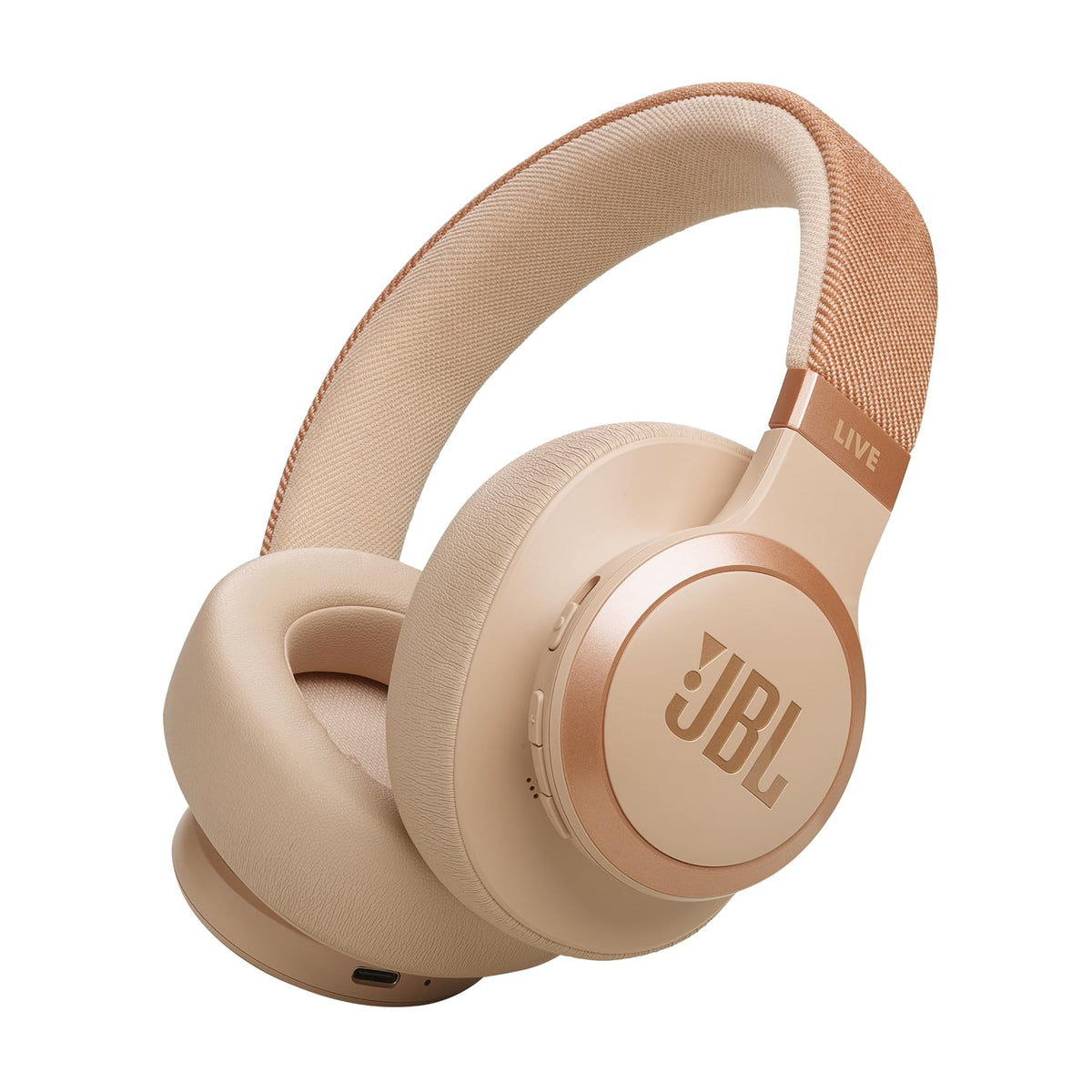 JBL Live 770NC - Wireless Over-Ear Headphones with True Adaptive Noise Cancelling with Smart Ambient, Up to 65 Hours of Battery Life, Comfort-fit Fabric Headband & Carrying Pouch (Black)