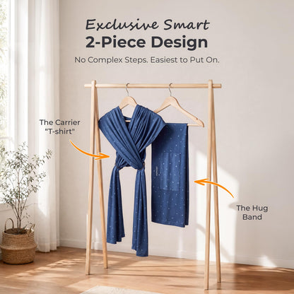 Momcozy Baby Wrap Carrier, Easy-On 2-Piece Design, Newborn to 33 lb