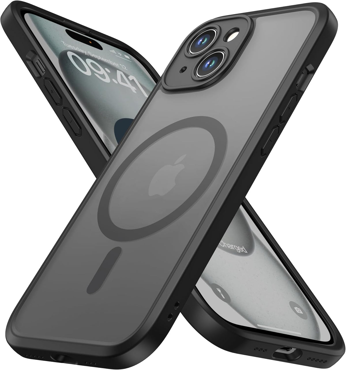 ImpactStrong Magnetic Guard Designed for iPhone 17 Air Case [Camera Protection] [Military Grade Drop Tested] [Compatible with MagSafe] Slim Translucent Matte Phone Case (6.6") - Navy Blue