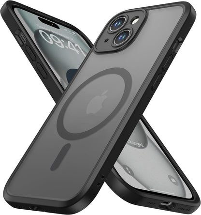 ImpactStrong Magnetic Guard Designed for iPhone 17 Air Case [Camera Protection] [Military Grade Drop Tested] [Compatible with MagSafe] Slim Translucent Matte Phone Case (6.6") - Navy Blue