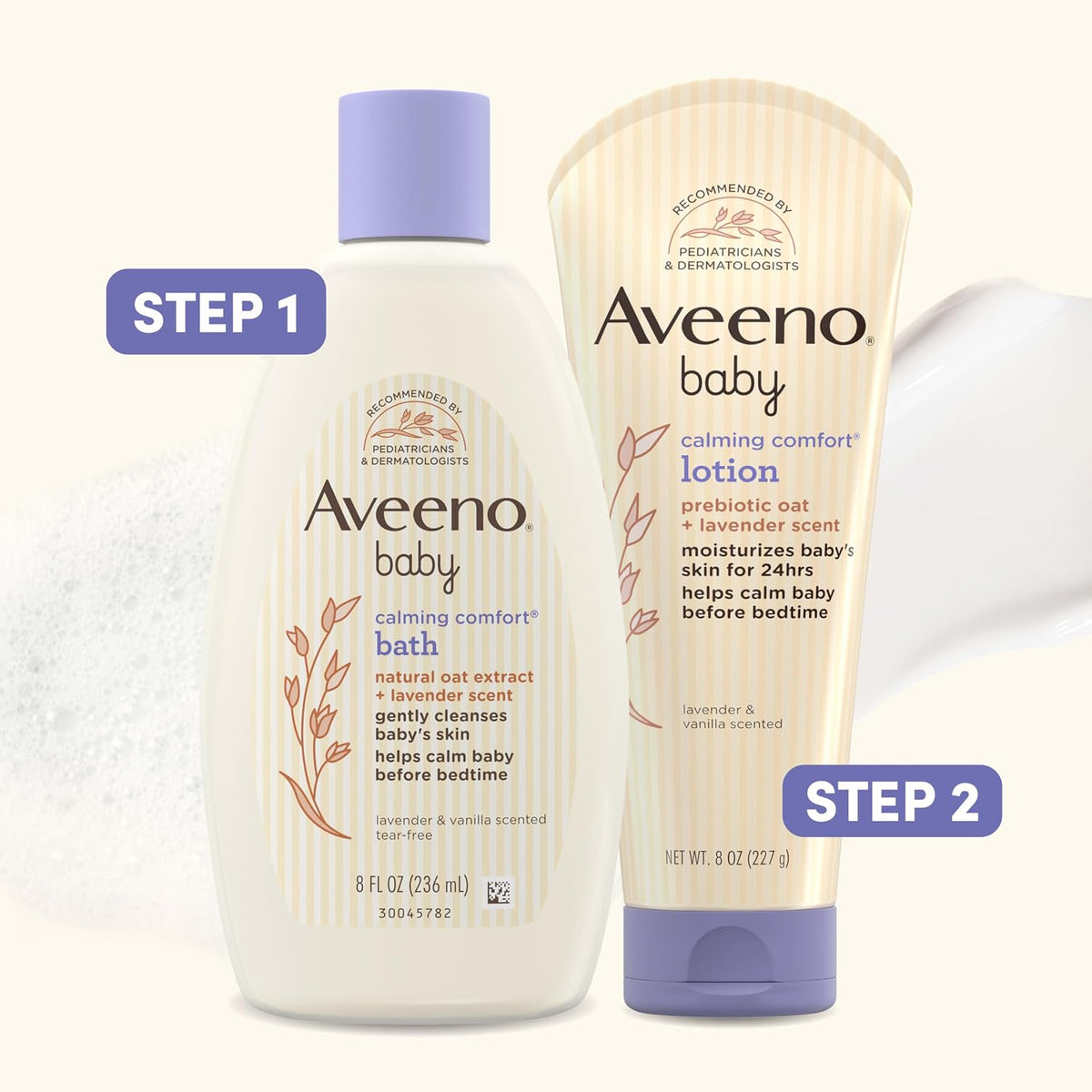 Aveeno Baby Calming Comfort Bath & Body Wash, Lavender & Vanilla, 8 fl oz