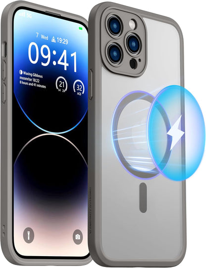 ImpactStrong Magnetic Guard Designed for iPhone 17 Air Case [Camera Protection] [Military Grade Drop Tested] [Compatible with MagSafe] Slim Translucent Matte Phone Case (6.6") - Navy Blue