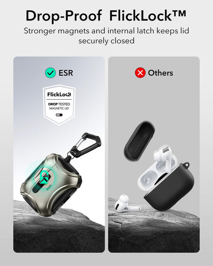 ESR for AirPods Pro 2 Case, Compatible with MagSafe, Cyber Series, Black
