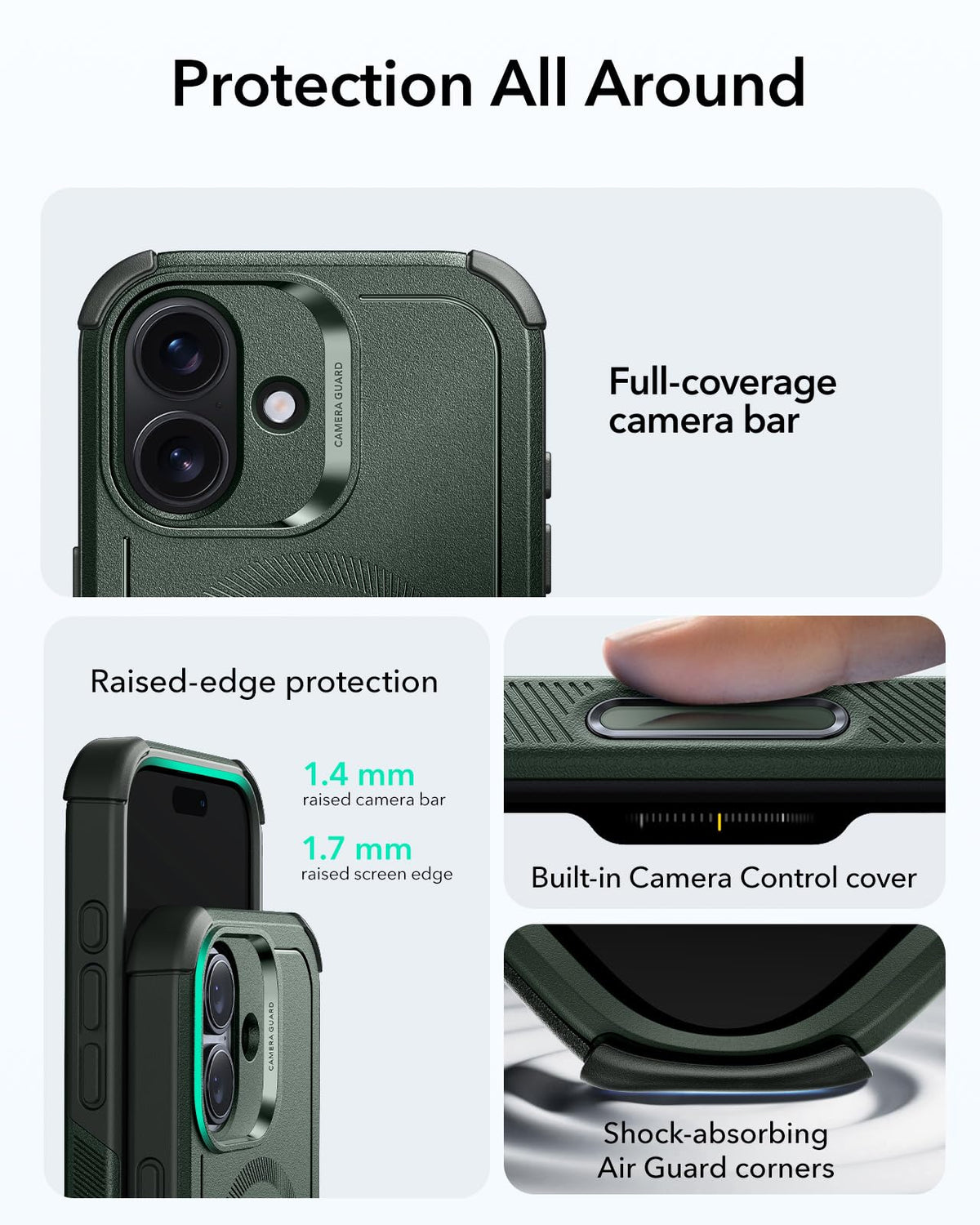 ESR Cyber Tough for iPhone 18 Pro Max/17 Pro Max Case, Black
