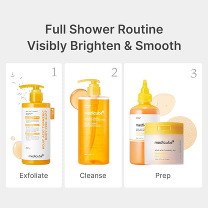 medicube Kojic Acid Turmeric Brightening Body Wash, 13.52 fl.oz