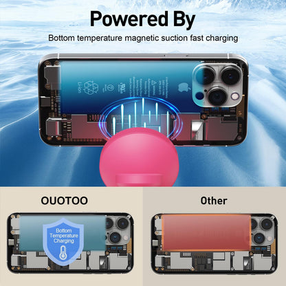 【Adjustable Blue Ambient Light】 Wireless Charger 3 in 1 for iPhone, Magnetic Charging Station for Apple Family,15W Fast MagSafe Charger Stand,for iPhone17-12-iWatch AirPods Series