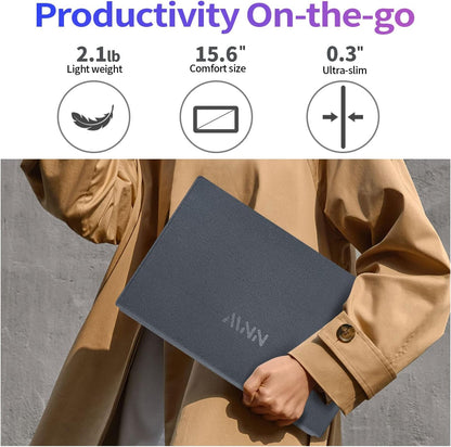MNN 15.6" 4K Portable Monitor, UHD IPS, USB-C HDMI, with Smart Cover Stand