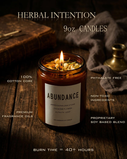 Healing Energy Candle, Negative Energy Cleansing,Soy Aromatherapy, Handmade Crystal Candle for Soothing.(Healing)