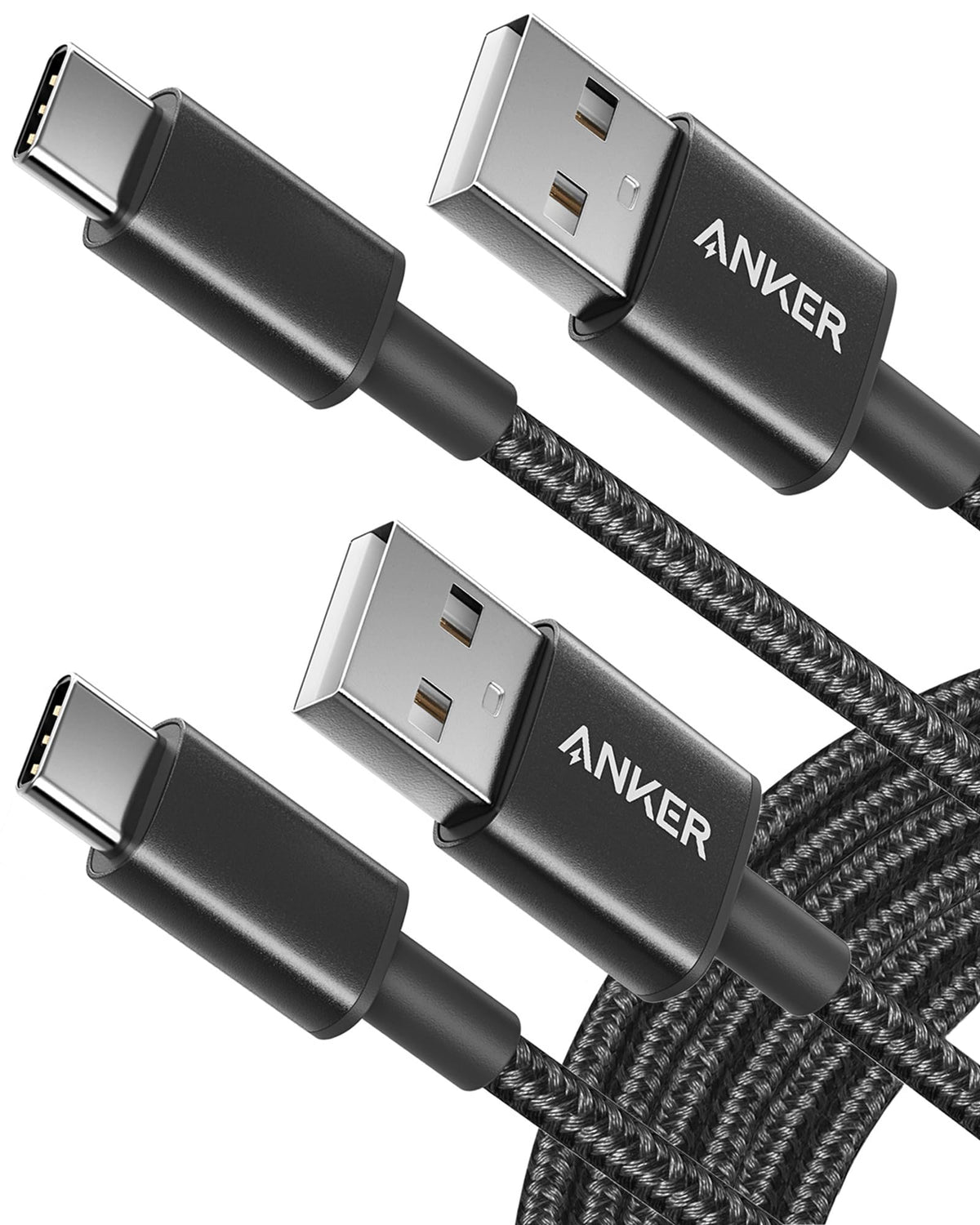 Anker USB A to USB C Cable, USB to USB C Cable(2Pack,3ft,Black)