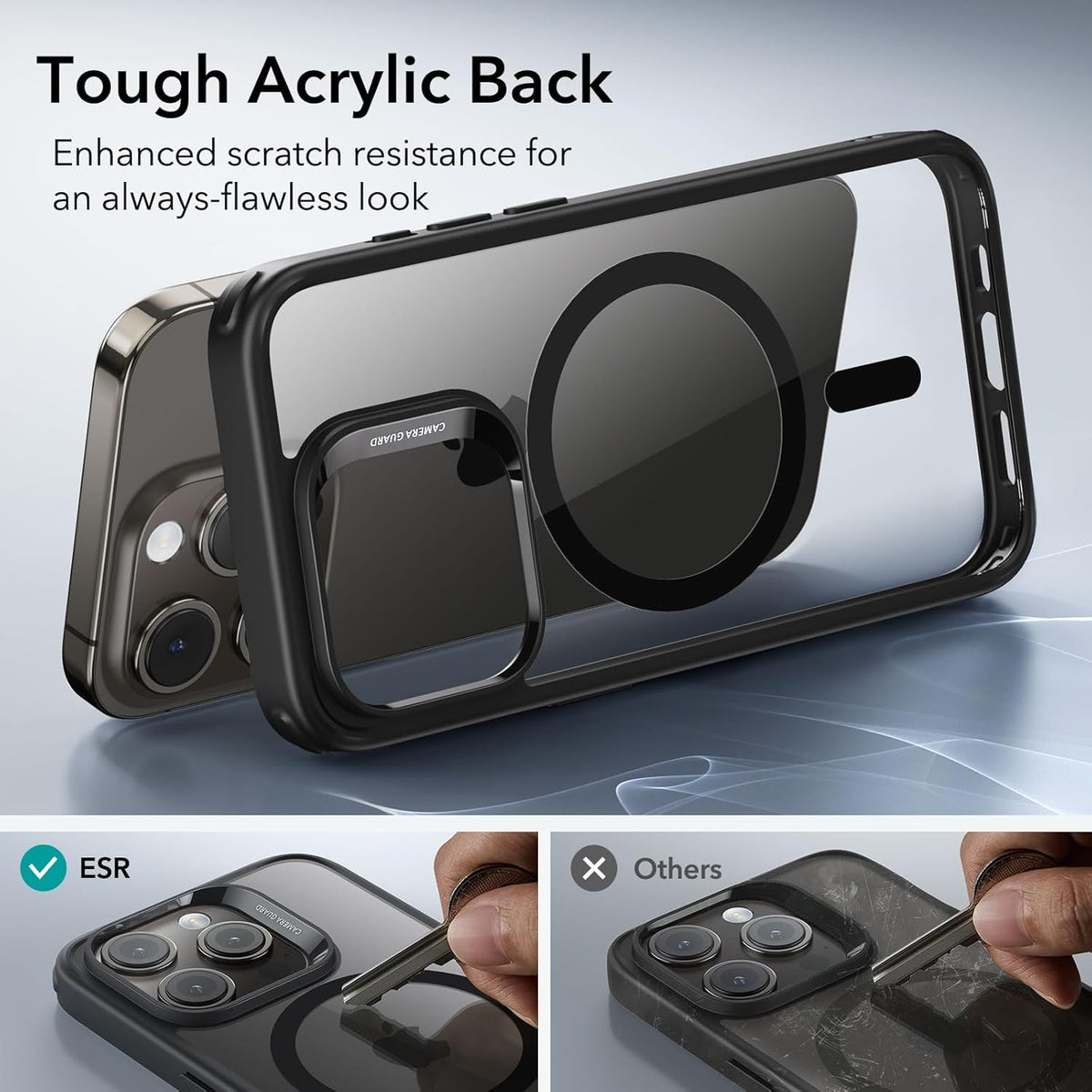 ESR Classic Hybrid for iPhone 15 Pro Max Case, Clear
