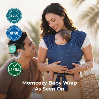 Momcozy Baby Wrap Carrier, Easy-On 2-Piece Design, Newborn to 33 lb