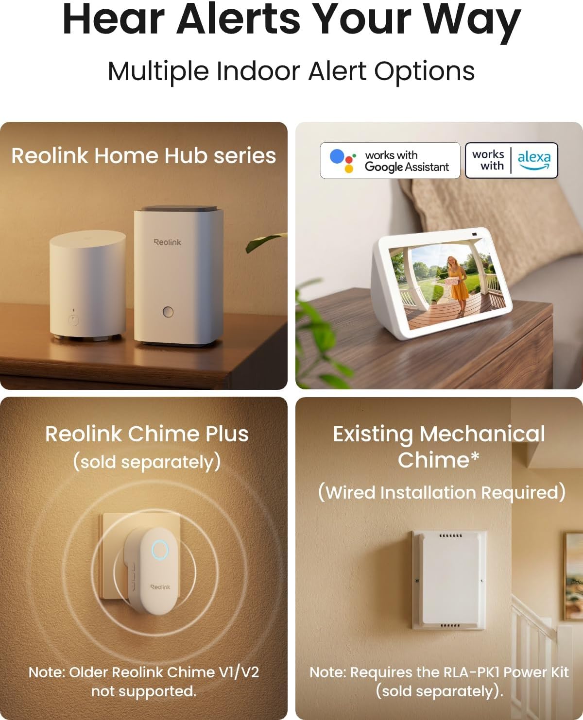 REOLINK Battery Video Doorbell (2nd Gen) 2K Wireless Camera White Version