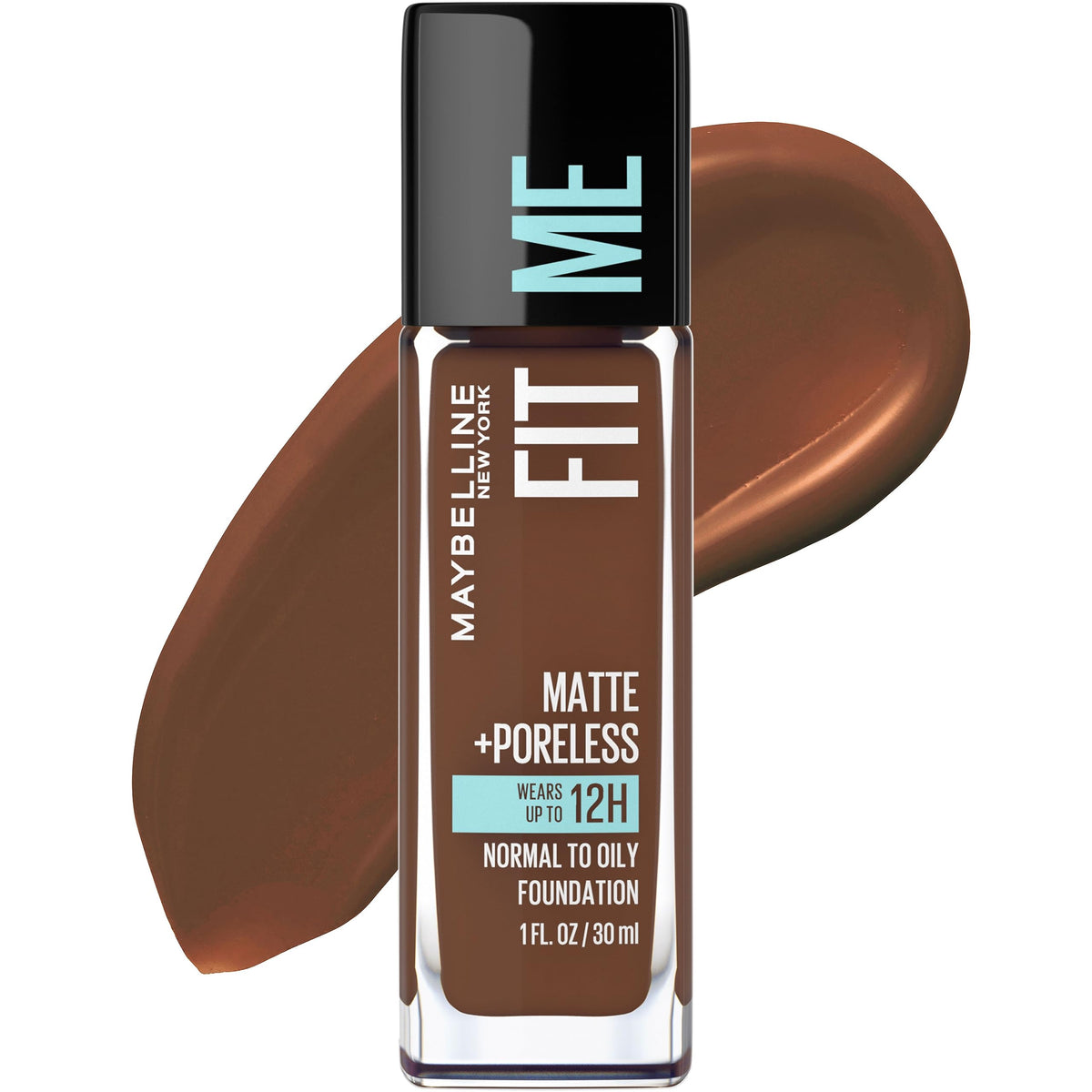 Maybelline Fit Me Matte + Poreless Liquid Oil-Free Foundation Makeup, Sun Beige, 1 Count (Packaging May Vary)