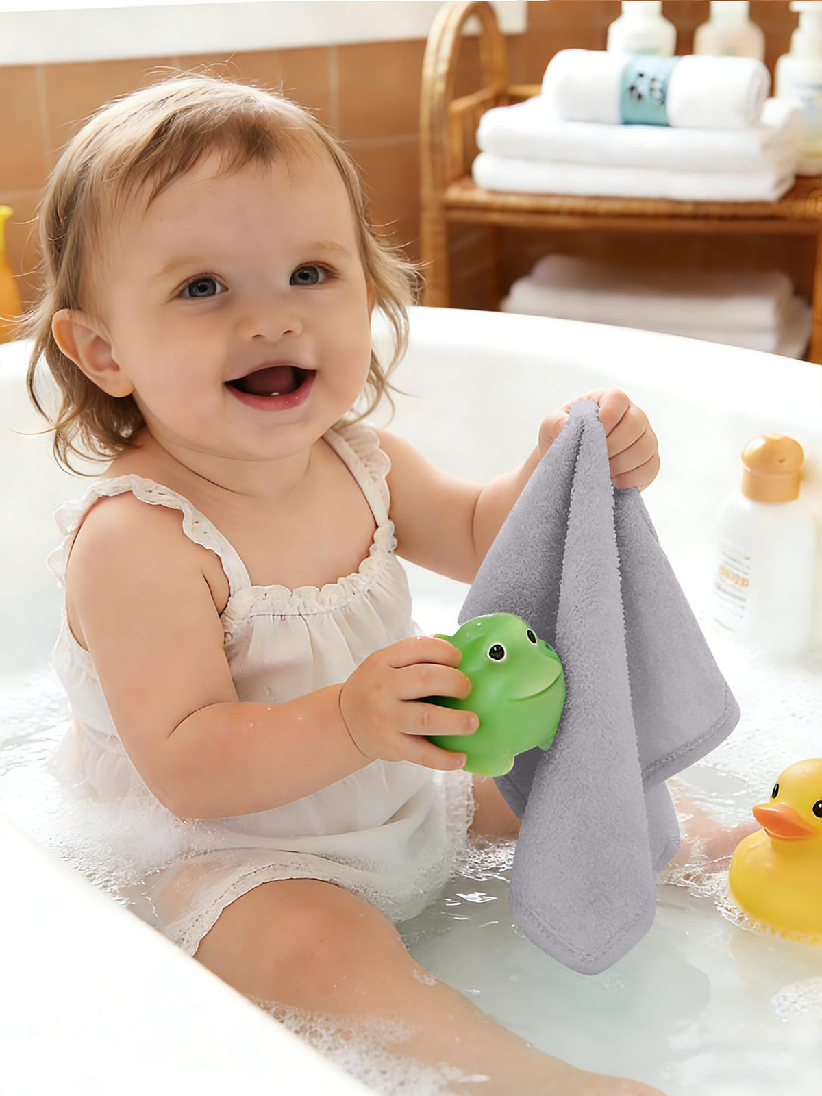 HIPHOP PANDA Soft Baby Washcloths, 2-Layer, 30 Pack Newborn Gift Set