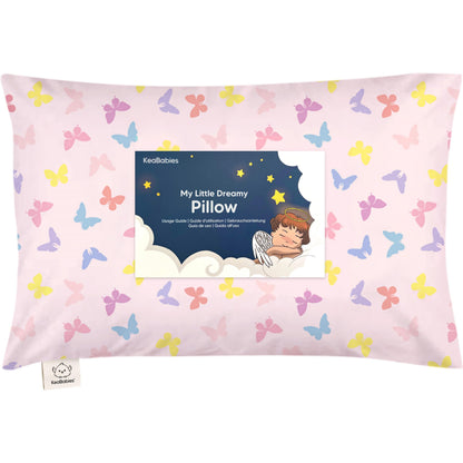 Toddler Pillow with Pillowcase 13x18 My Little Dreamy Pillow(Jolly Rainbow)