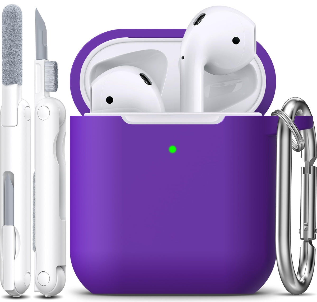 R-fun for AirPods 2nd/1st Case Silicone Cover, Banana Violet