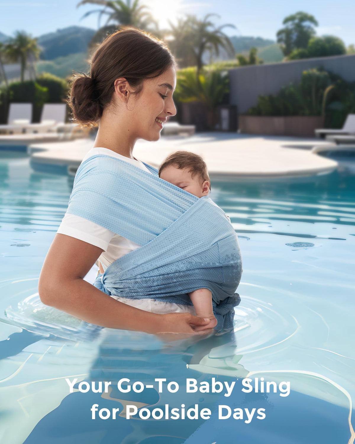 Momcozy Baby Wrap Carrier, Easy-On 2-Piece Design, Newborn to 33 lb