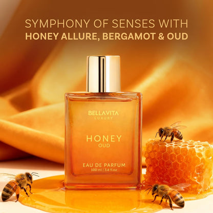 Bellavita Luxury Honey Oud Eau de Parfum Unisex, 3.4 fl oz (100 ml)