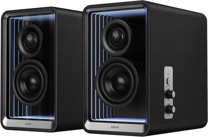 Edifier QR65 RGB Light Desktop Active Monitor, 70W RMS, Hi-Res Audio, Black