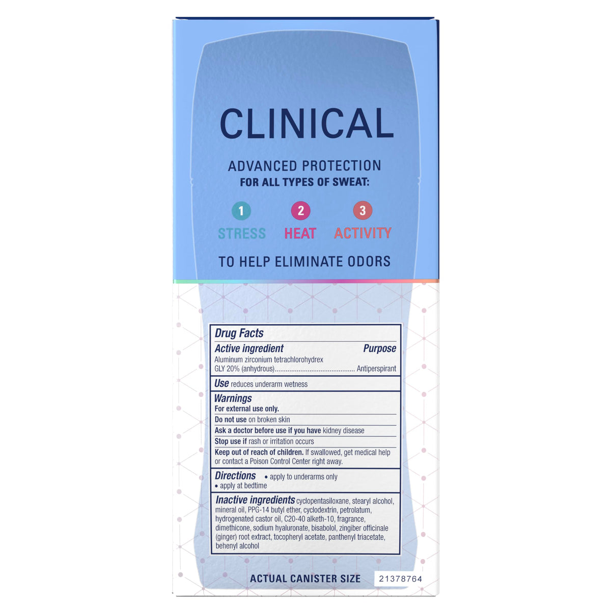 Secret Clinical Antiperspirant Deodorant for Women, Completely Clean 2.6 oz